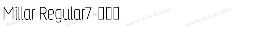 Millar Regular7字体转换